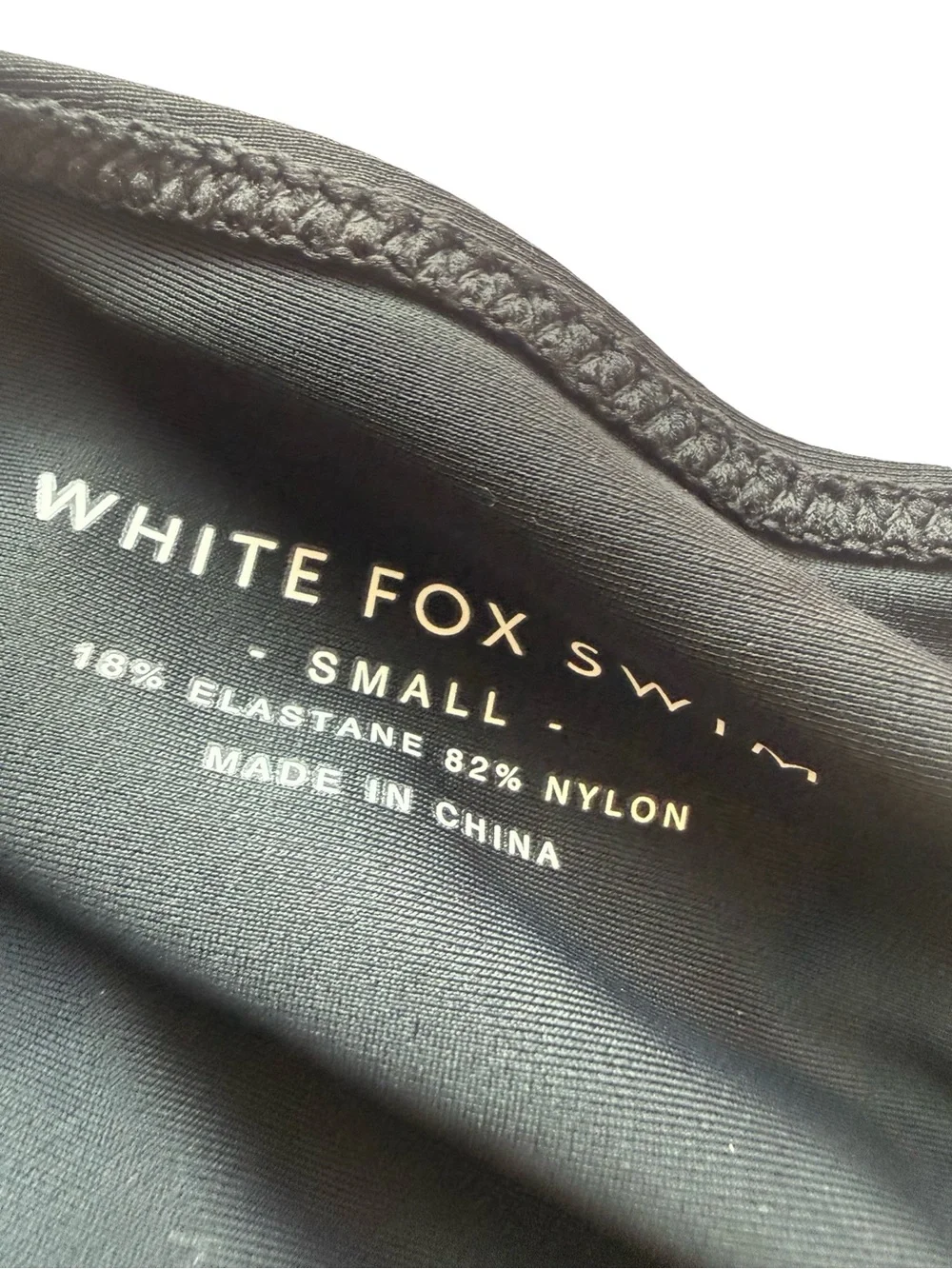 White Fox Swim San Luca Black Ruched Bikini Bottoms NWT Size Small